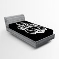 thumbnail image 1 of Ambesonne Japan Fitted Sheet, Samurai Martial, Twin Size, White and Black, 1 of 2