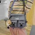 thumbnail image 3 of Sunyuer Kawaii Multi Pocket Canvas Messenger Bag, Waterproof Nylon Crossbody Shoulder Bag, Casual Large Capacity School Tote Bag for Travel Daily Use, 3 of 7