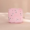 thumbnail image 4 of Cute Printed Makeup Bag Large Capacity Cosmetic Organizer Portable Travel Toiletry Pouch Sanitary Napkin Storage, 4 of 5