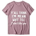 thumbnail image 4 of B91xZ Grande Taille des Femmes Tops Tricot Confortable Sortant Pull T-Shirts, Rose M, 4 of 5