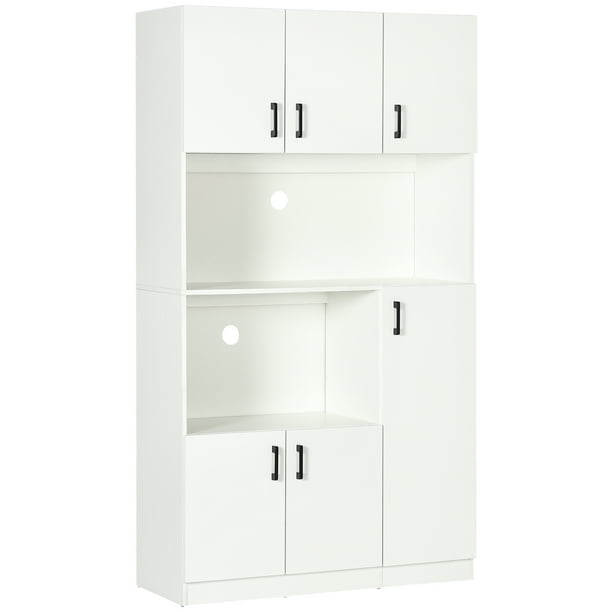 71" Freestanding Pantry, Kitchen Buffet with Hutch, Modern