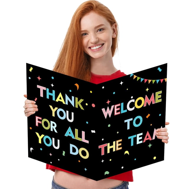 Tarjeta de felicitación Idealmuzik gigante 36 x 56 cm jumbo de bienvenida
