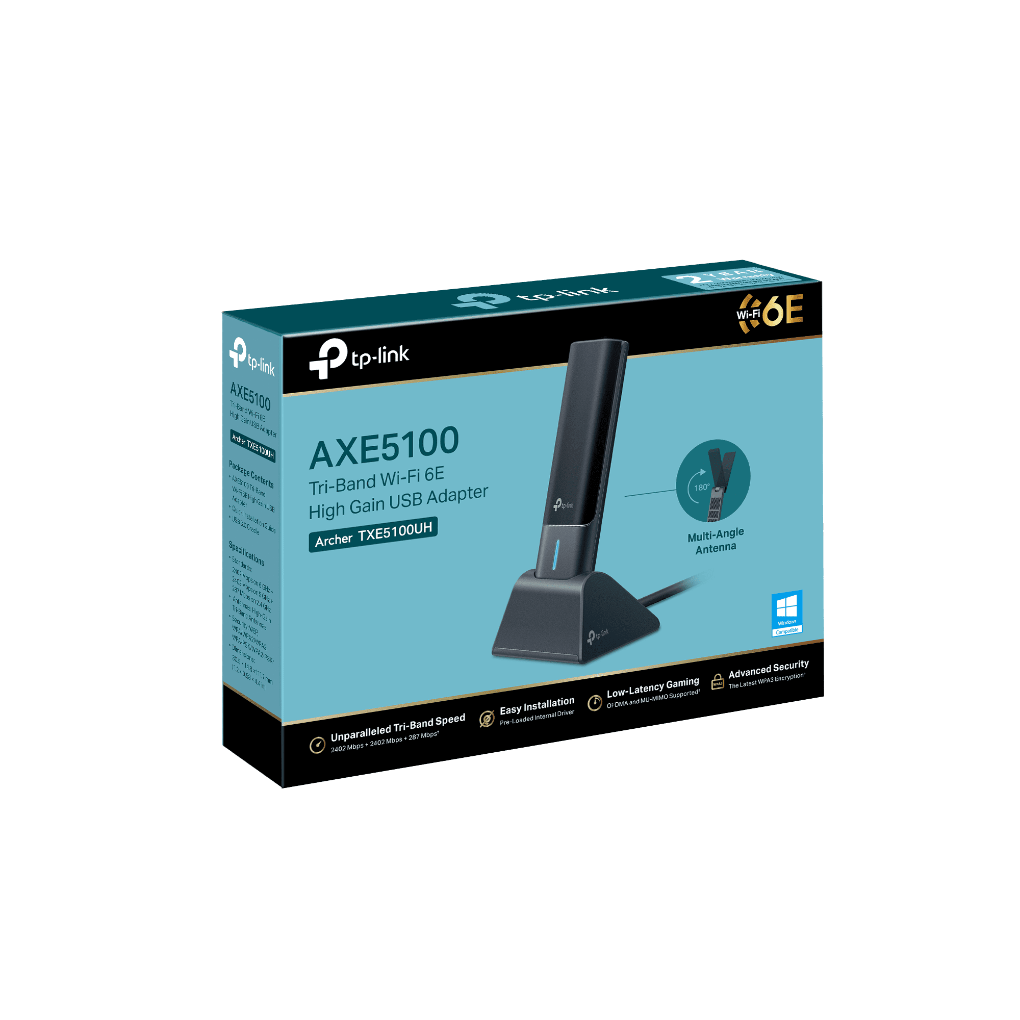 TP-Link AXE5100 Wi-Fi 6E Tri-Band Ultra-Fast Wireless USB