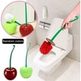 thumbnail image 4 of ACDANC Toilet Brush and Holder Set,Toilet Bowl Cleaners Brush and Holder,Toilet Scrubber Brush with Holder Bowl & Long Handle Cute Toilet Brush Standing Cherry Toilet Cleaner Brush for Bathroom, 4 of 7