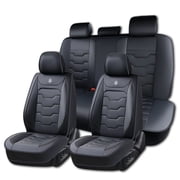Fit for FORD BRONCO SPORT 2021-2026 Seat Cover, Waterproof PU Leather Full Set of 5 Seats Easy to Clean and Install Suitable for All Seasons, Black Car Seat Covers, Protect Car Seats