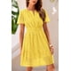 thumbnail image 4 of Vestido PRETTYGARDEN Verano 2025 Amarillo con Encaje y Volantes M, 4 of 8