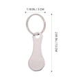 thumbnail image 4 of 6Pcs Stainless Steel Shopping Trolley Token Keyring with Unique Shape for Decoration Silver, 4 of 9