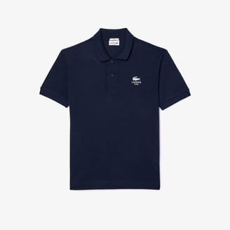 Lacoste Mens USA Flag Croc Pique Polo in Navy - Walmart.com