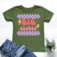 thumbnail image 3 of Big Sister Retro Lightning Shirt for New Baby Pregnancy Reveal Outfit for Baby and Toddler Youth Girls Natural Shirt 18 Months, 3 of 5