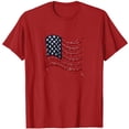 thumbnail image 5 of Levmjia Womens Top Printed T-Shirt Short Sleeve Round Neck Casual Fashion Independence Day Comfortable Pullover Tee Daily Wear, 5 of 5