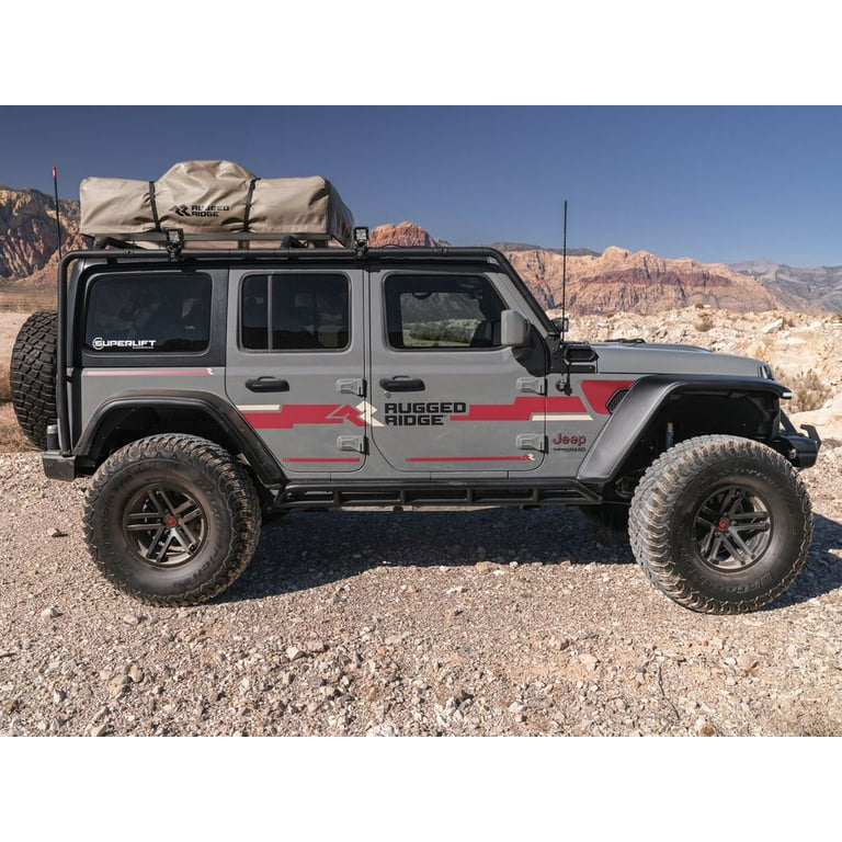 Rugged Ridge by RealTruck Sherpa Roof Rack for Wrangler JLU Steel Black Low Profile Design 2 Fixed Crossbars No Drill Installation 11703.23 Compatible with 2018 2024 Jeep Wrangler JLU 4 Door Walmart.c...