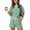Green, variant on Striped Set for Women Summer 2 Piece Lounge Sets Casual Pajamas Matching Set Short Sleeve T-Shirt and Shorts Outfits Black XL(XL)