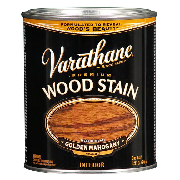 2-Pack of 1 qt Rust-Oleum 211718H Golden Mahogany Varathane Oil-Based Interior Wood Stain
