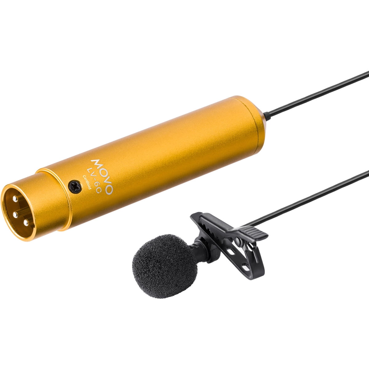 Movo Photo LV-6 Pro Grade XLR Cardioid Condenser Lavalier Microphone