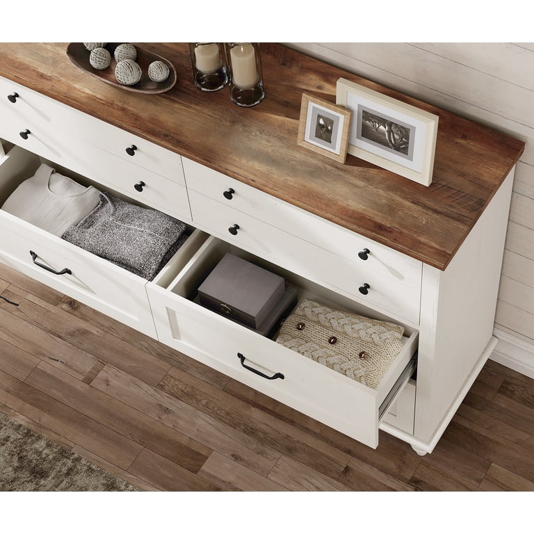 2 Piece Dresser Set, 8 Drawer Dresser & 5 Drawer Dresser, Wooden