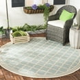 thumbnail image 2 of SAFAVIEH Beach House Nima Trellis Indoor/Outdoor Area Rug Aqua/Cream, 6'7" x 6'7" Square, 2 of 10