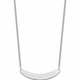 thumbnail image 2 of Sterling Silver Ss/Rhodium-Plated Medium Polished Curved Blank Bar Necklace Made In United States -Jewelry By Sweet Pea, 2 of 3