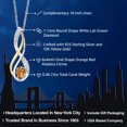 thumbnail image 2 of 10K Yellow Gold and 925 Sterling Silver Orange Red Madeira Citrine and White Lab Grown Diamond Pendant Necklace for Women (0.46 Cttw, Gemstone Birthstone, Oval 6X4MM, With 18 inch Silver Chain), 2 of 5