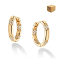 thumbnail image 1 of Pendientes Para Mujer Niñas Aretes Con Zirconias Lab.G,  Color Oro, 1 of 5
