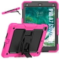 thumbnail image 6 of FJLBDE Case for iPad 6th / 5th Gen (2018 2017) / iPad Air 2 / iPad Pro 9.7 inch, Rugged Shockproof Tablet Cases Cover with Kickstand Shoulder Strap, Rose, 6 of 7