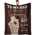 thumbnail image 1 of LHSHID Dad Gifts Gifts for Dad from Son Blankets Birthday Gifts for Dad Dad Birthday Gift from Son Presents for Dad Best Dad Ever Gifts to My Dad Gifts from Son Throw Blankets 40"x50", 1 of 9