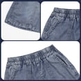 thumbnail image 4 of NIPAXO Boys Denim Shorts, Pull On Summer Shorts, Dark Blue, 7-8Y, 4 of 6