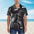 thumbnail image 2 of Lsque The Binding of Isaac Pattern Hawaiian Shirt for Men Unisex Summer Beach Casual Short Sleeve Cotton Linen Button Down Shirts-Large, 2 of 6