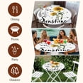 thumbnail image 6 of Sunflower Sunshine Round Tablecloth, Fitted Table Cover with Elastic for 45"-54" Round Tables, Pastoral Bees Farmhouse Floral Table Cloth Outdoor Indoor Dinning Party Waterproof Tablecloths, 6 of 6