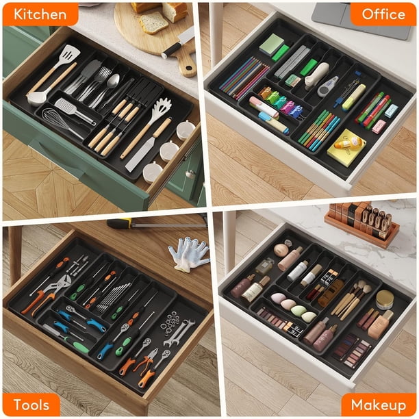 Kesper Bamboo Foil Dispenser For Kitchen Drawer – Holds Aluminium Foil, Cling Film & Baking Paper