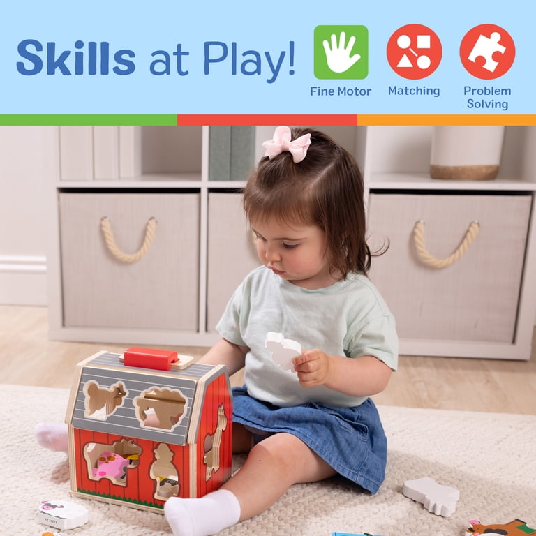 Melissa & Doug Take-Along Sorting Barn with 10 Wooden Pieces photo 5