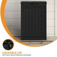 thumbnail image 6 of Uforic 51-Gallon Large Outdoor Resin Package Delivery Storage Box, Waterproof Deck Box for Porch or Curbside, Lockable, Black, 6 of 8