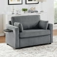 thumbnail image 5 of Harper & Bright Designs Pull Out Couch Bed with Mattress, Twin Size Convertible Sofa Bed with Foldable Side Table, Loveseat Sleeper for Living Room Apartment, Gray, 5 of 16