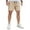 Khaki, variant on COOFANDY Men's Casual Cotton Shorts 5 Inch Summer Beach Lightweight Drawstring Elastic Waist Chino Golf Shorts