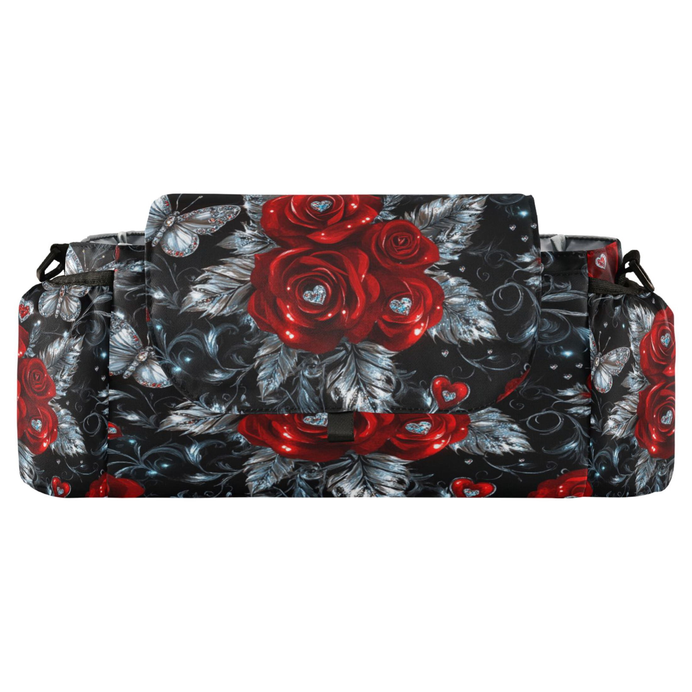 DIXRUYEE Stroller Organizer Passionate Petals Printed