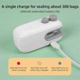 thumbnail image 3 of Portable Mini Sealing Machine 2 In1 Heat Sealer for Snacks Home Use Rechargeable Vacuum Sealer Snack Plastic Heat Sealer, 3 of 5