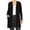 Black, variant on Women's Plus Size Casual Long Sleeves Loose Fit Side Pockets Solid Open Cardigan