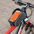 thumbnail image 2 of Injueey Bolsa de marco frontal para teléfono móvil de bicicleta, soporte de tubo de montaje de pantalla impermeable para bicicletas de gran capacidad Electrónica, 2 of 6