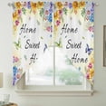 thumbnail image 2 of Spring Wildflowers Swag Valances for Windows 2 Pack, Kitchen Window Curtains 36 Inch Length, Watercolor Tulip Floral Leaf Plant Yellow Privacy Swag Curtains for Living Room/Bathroom 36"x36", 2 of 8