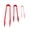 Red, variant on 3Pcs 6/8/10inch Silicone Tongs Bread Salad Clip Kitchen Baking Cooking Tool