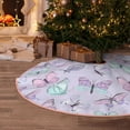 thumbnail image 5 of Sikiie Purple Butterfly Nativity Christmas Tree Skirt, Jesus Christian Winter Holiday Tree Mat Decoration(30-48IN), 5 of 6