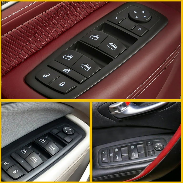 Interruptor Maestro De Ventana Delantera Del Conductor Lado Izquierdo Se Adapta A Chrysler 2015-16 200 2013-16 Dodge Dart 2014-16 Cherokee Reemplaza 68271203AB 68271203AA 56046568AC 56046553AB 5604653AC