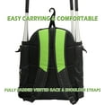 thumbnail image 4 of Ksports Baseball Bag Green Backpack for Baseball, T-Ball & Softball Equipment & Gear for Youth and Adults - Holds Bats, Helmet, Gloves, Gear - Shoe Compartment & Fence Hook, 4 of 7