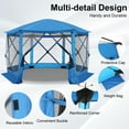thumbnail image 5 of HOTEEL 12'x12' Ez Pop Up Gazebo Tent for Camping, Screen Tent with Removable Roof, Waterproof, UV Resistant, Portable Carry Bag,Blue, 5 of 12