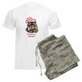 thumbnail image 6 of CafePress - Here's My Heart Cute Raccoon Blowing Kisses Quote - Men's Light Loose Fit Cotton Pajama Set, 6 of 7