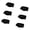 Black, variant on Gieenan 6Pcs Fixed Guitar Effect Pedal Pointer Chicken Head Knob Easy to Install
