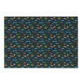 thumbnail image 1 of Woodland Cutting Board, Animals from Jungles of with Colorful Motifs on Dark Toned Backdrop, Decorative Tempered Glass Cutting and Serving Board, Small Size, Multicolor, by Ambesonne, 1 of 1