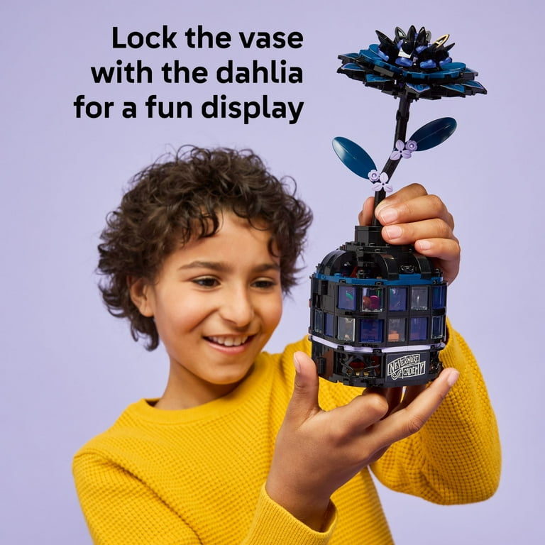 LEGO Wednesday Black Dahlia Flower Building Toy - Pretend Play Set