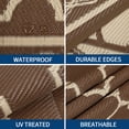 thumbnail image 4 of Garvee Outdoor Rug 10x20ft Waterproof for Patios, Reversible Plastic Straw Rug Camping Carpet Mats for RV, Picnic, Backyard, Deck, Balcony, Beach, Brown, 4 of 6