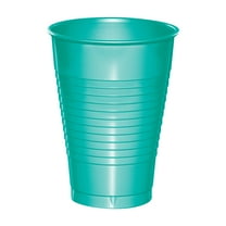 Teal Lagoon 12 oz Plastic Cups for 20 Guests