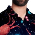 thumbnail image 5 of Cancer Constellation Men's Short Sleeve Poplin Button Down Shirts - Casual Printed Summer Beach Tops for Men, 5 of 6